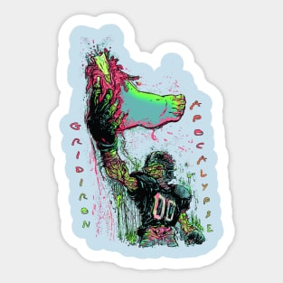 Zombie Gridiron Foot Ball Football Sticker